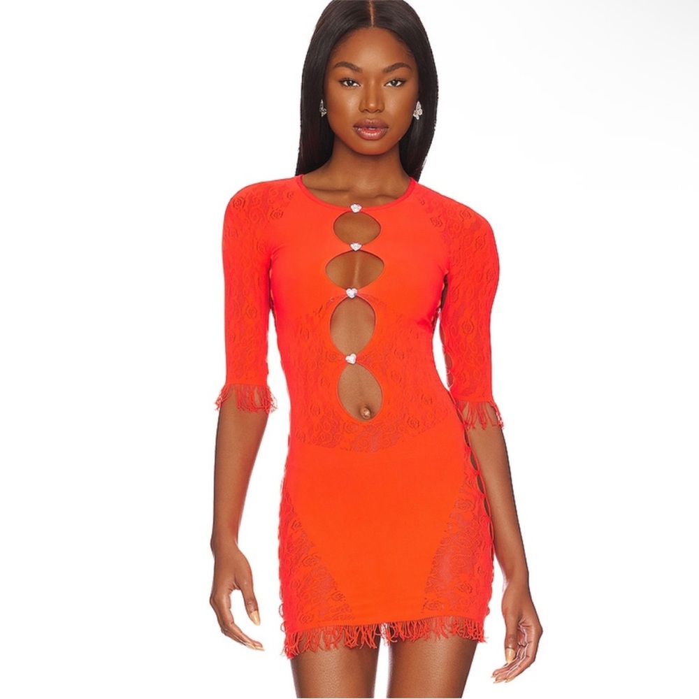 NEW Poster Girl The Miranda Mini Dress in Chilli Viral Blogger Fav Dress O/S - Picture 5 of 16